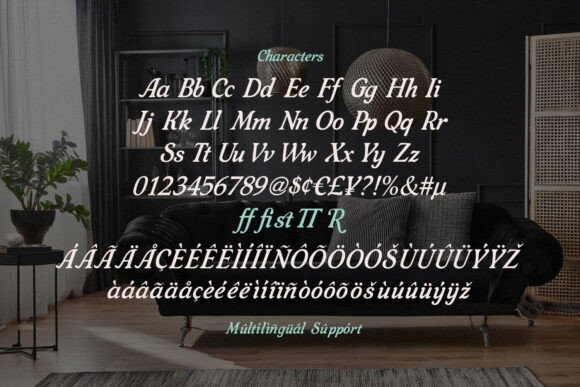 Restion Cafferia Font PNG with transparent background - Preview 6