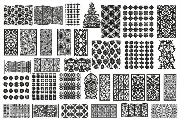 Seamless Vintage Black and White Floral