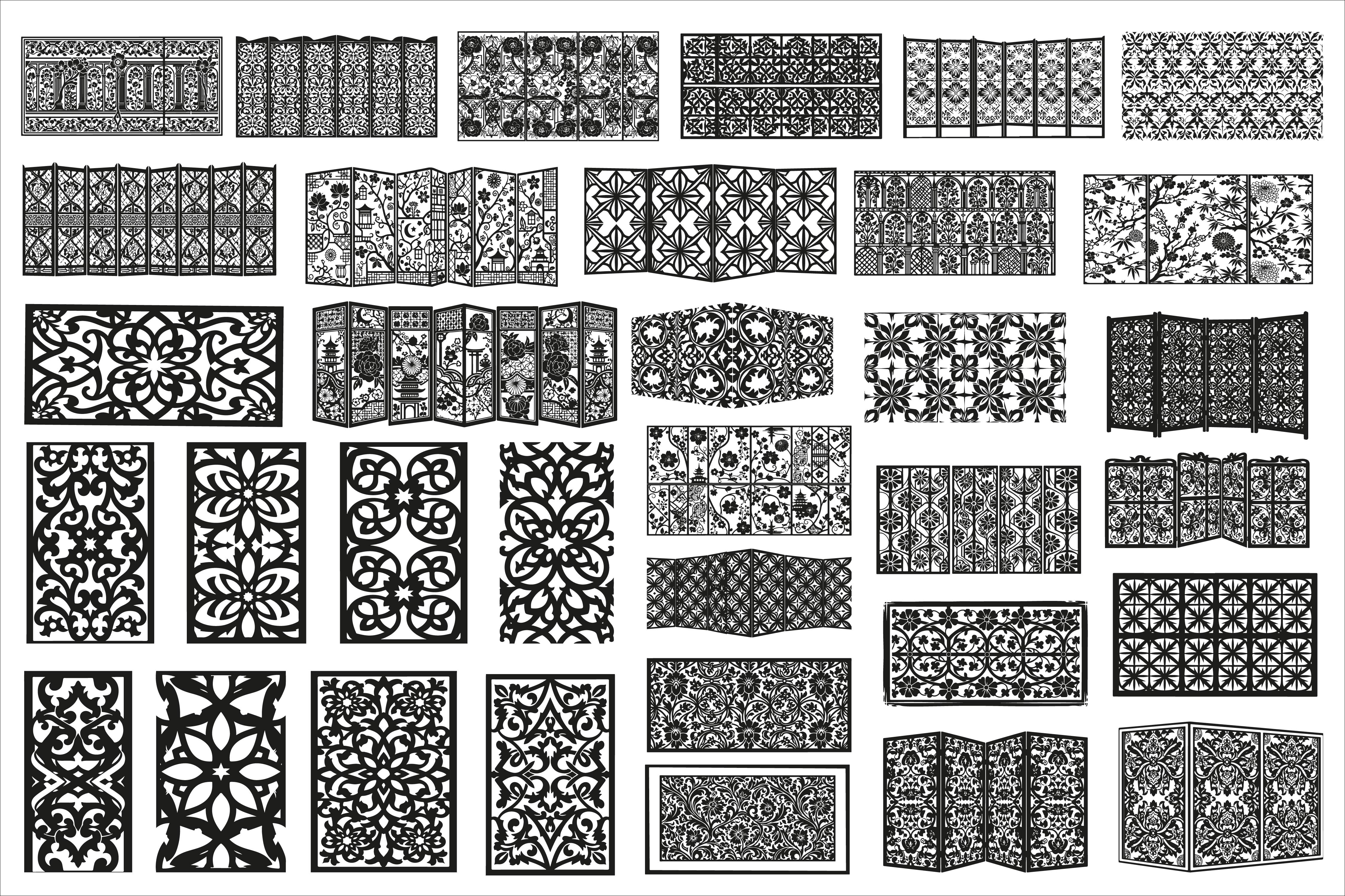 Seamless Vintage Black and White Floral