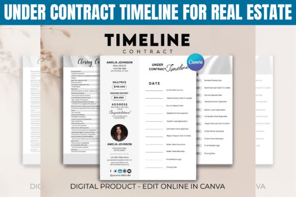 Under Contract Timeline for Real Estate Graphic Resumes & CV By Gfx Shaown