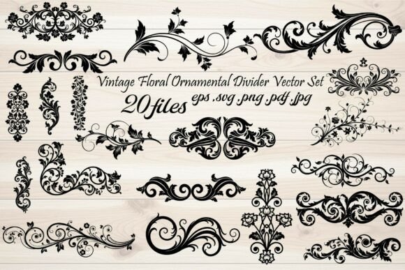 Vintage Floral Ornamental Divider