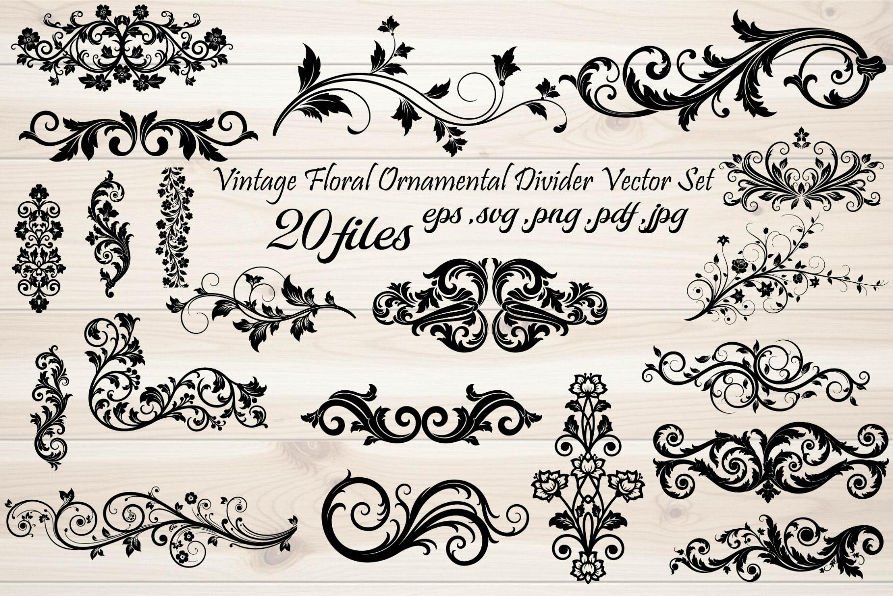 Vintage Floral Ornamental Divider