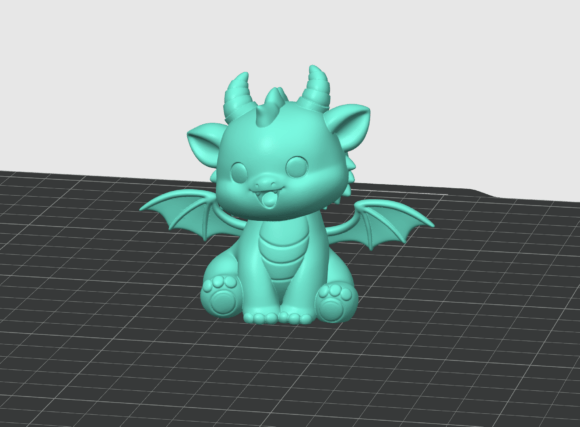 Baby Dragon STL – Kawaii Fantasy Dragon 3D Print Figurine - Image 3
