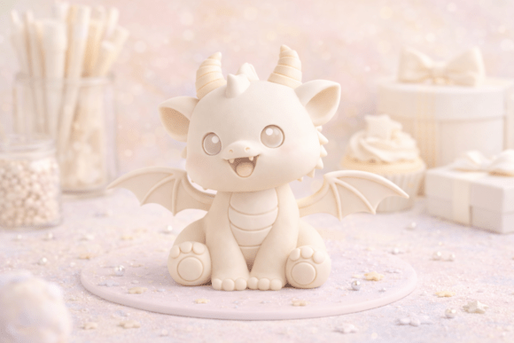 Baby Dragon STL – Kawaii Fantasy Dragon 3D Print Figurine - Image 4