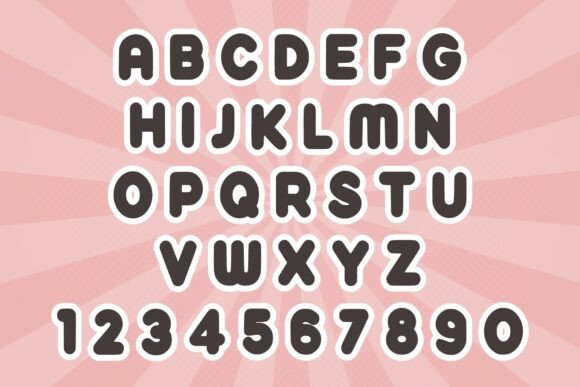 Comic Grizzy Font PNG with transparent background - Preview 4
