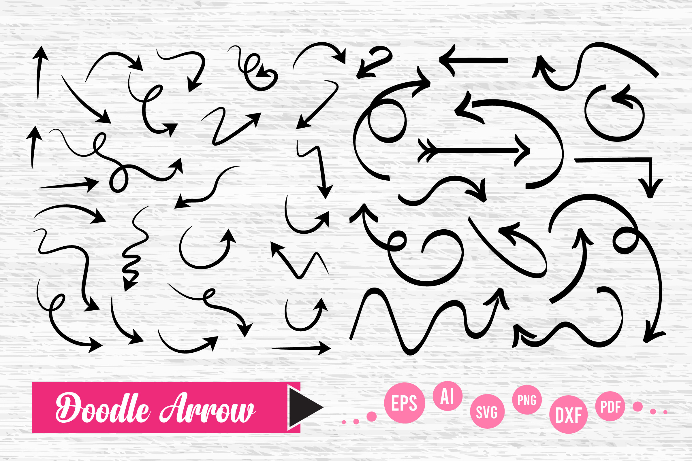 Doodle Arrow Vector | 41 Variations