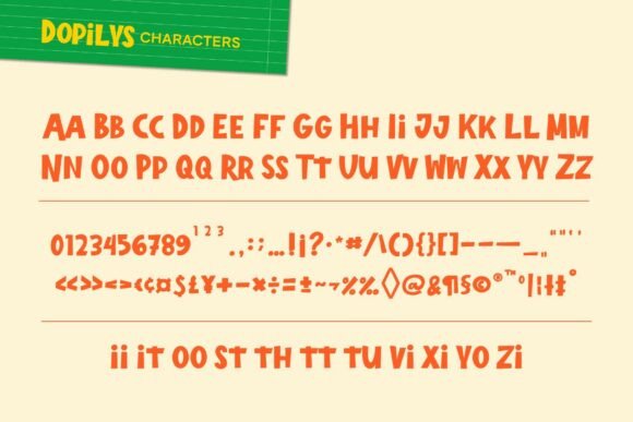 Dopilys Font - Preview 2
