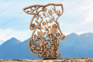 Easter Wooden Bunny Laser Cut File · Creative Fabrica