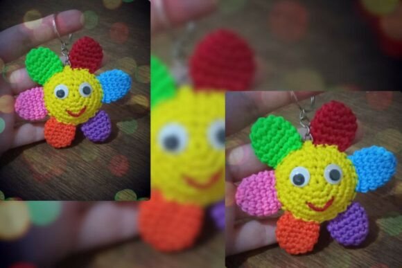 Flower Keychain Crochet Pattern