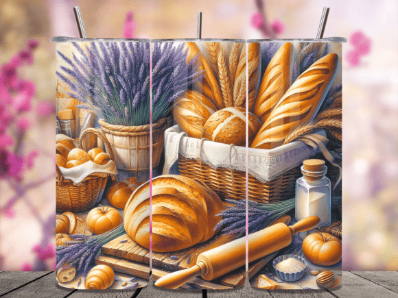 Fresh Bread Bakery Shop Tumbler Wrap