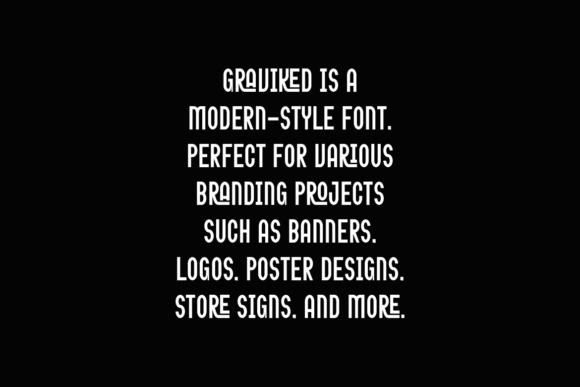 Graviked Font - Preview 4
