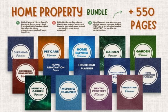 Home Property Bundle: 500+ Pages Canva