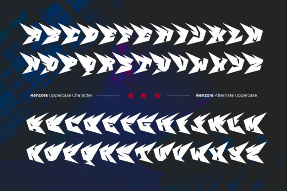 Kenzora Font PNG with transparent background - Preview 2
