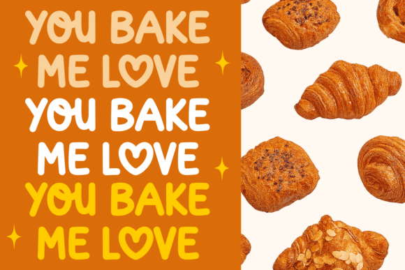 Morning Croissant Font PNG with transparent background - Preview 3