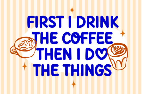 Morning Croissant Font PNG with transparent background - Preview 4