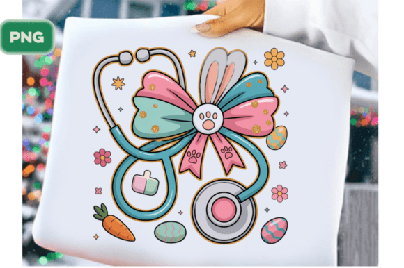 Preview of Nurse Easter PNG, Easter Sublimation PNG T-shirt, sticker, and sublimation design