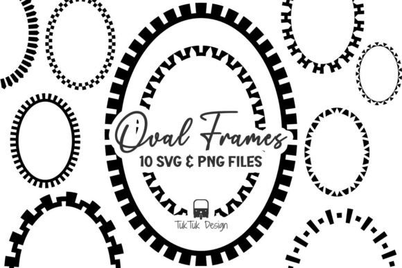 Oval Frame Decorative Borders SVG & PNG