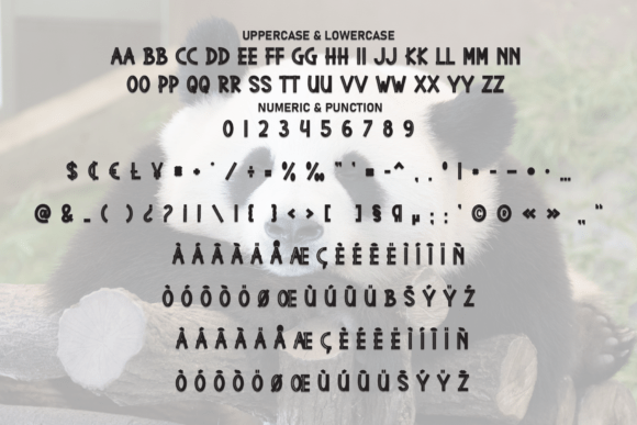Panda Chubby Font PNG with transparent background - Preview 6