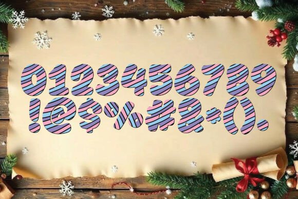 Rainbow Easter Font PNG with transparent background - Preview 2