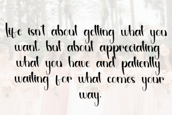 Bridesmaid Font - Preview 3