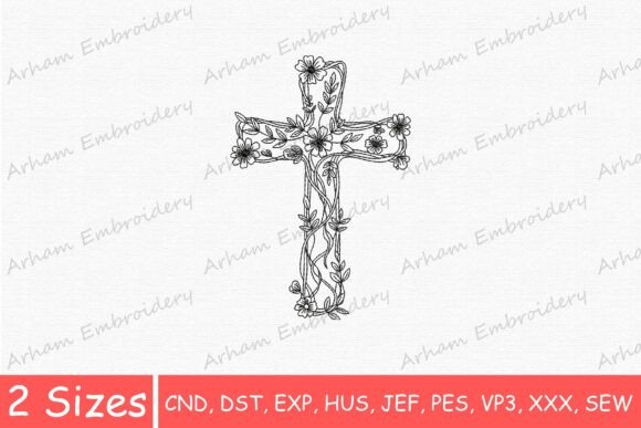 Christian Floral Cross