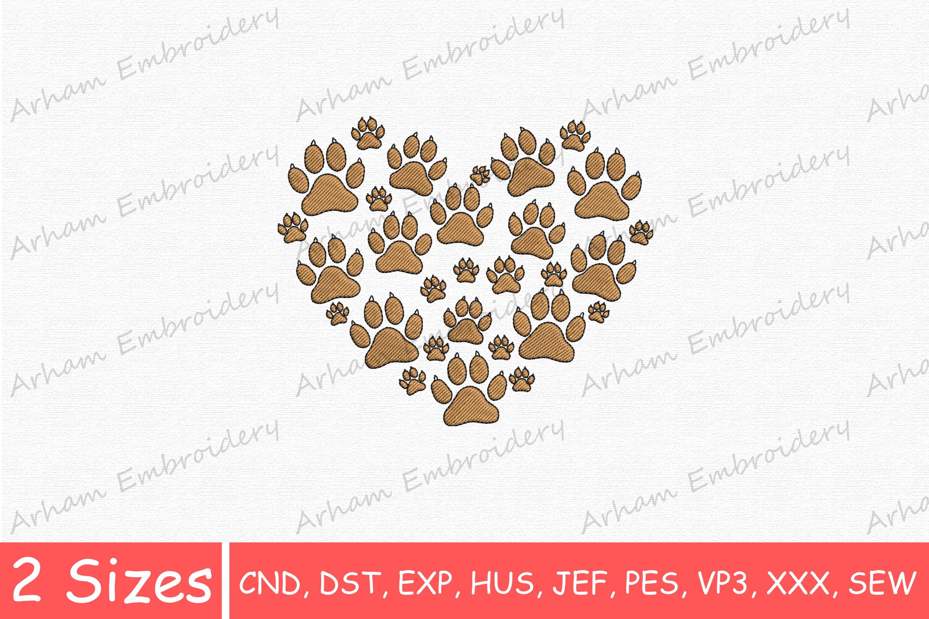 Dog Paw Print Heart