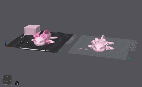 Flexi Axolotl STL 3D Print Model – Articulated Print-in-Place Toy - Image 12
