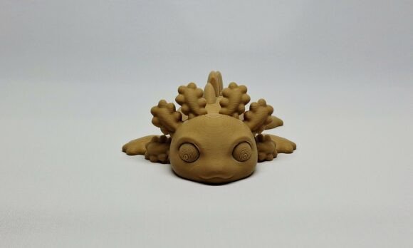Flexi Axolotl STL 3D Print Model – Articulated Print-in-Place Toy - Image 2