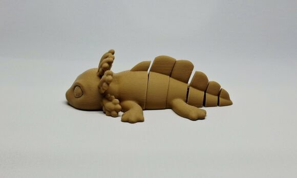 Flexi Axolotl STL 3D Print Model – Articulated Print-in-Place Toy - Image 3