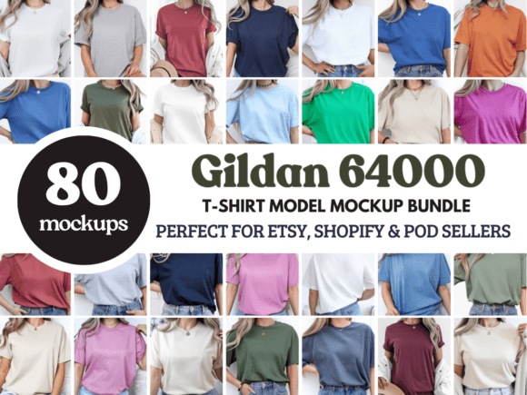 Gildan 5000 Black Men's T-shirt Mockup Graphic by TrendyMocks ...
