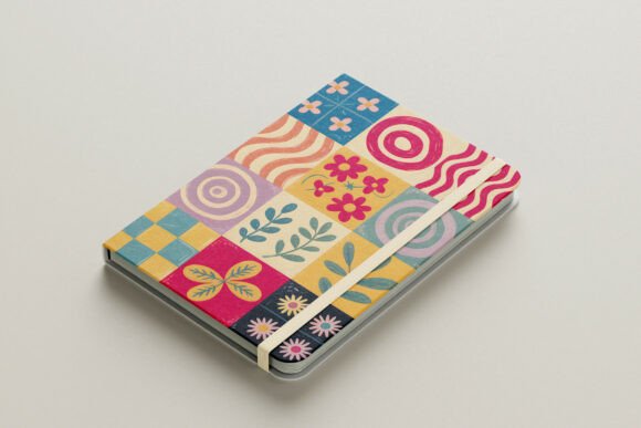 Groovy Retro Patchwork Seamless Pattern