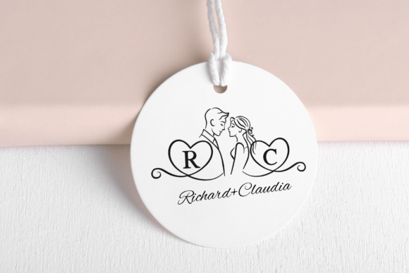 Love Couple Monogram Font PNG with transparent background - Preview 3