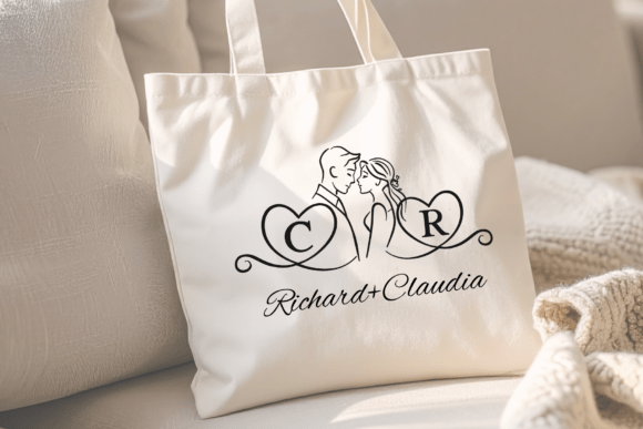 Love Couple Monogram Font PNG with transparent background - Preview 5
