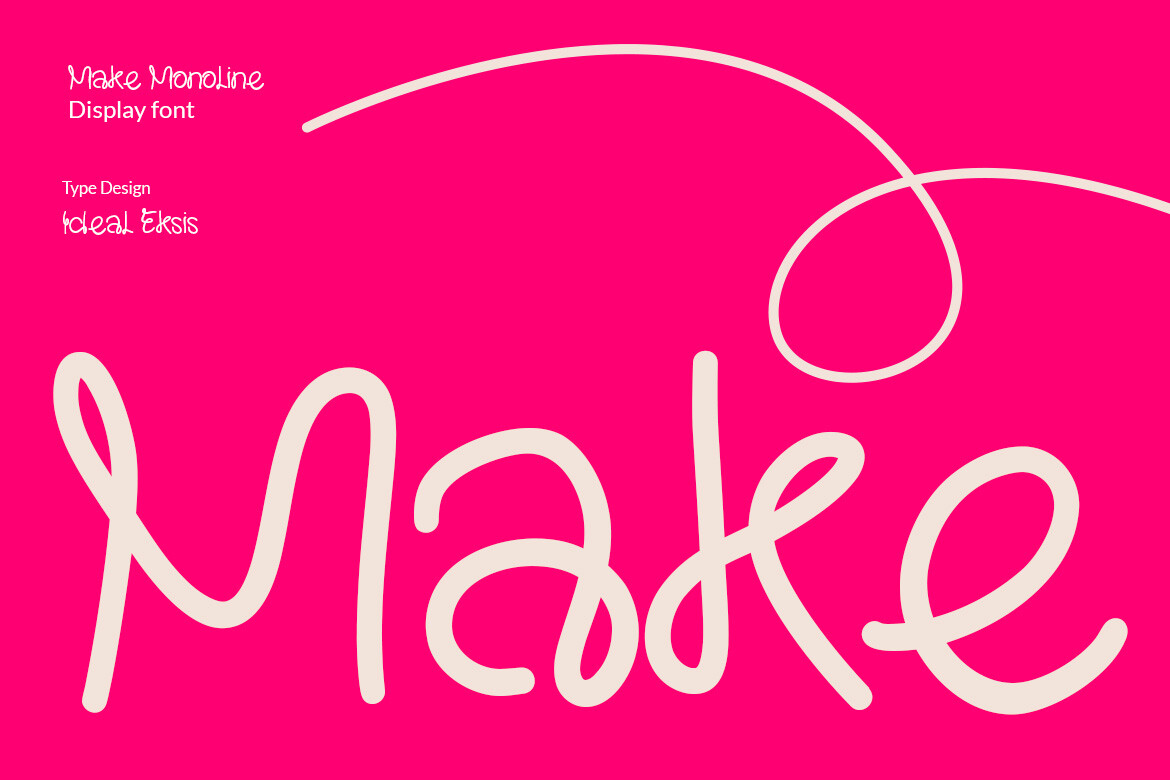 Make Font preview, loopy monoline script