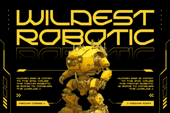 Mecha Cores Font PNG with transparent background - Preview 6