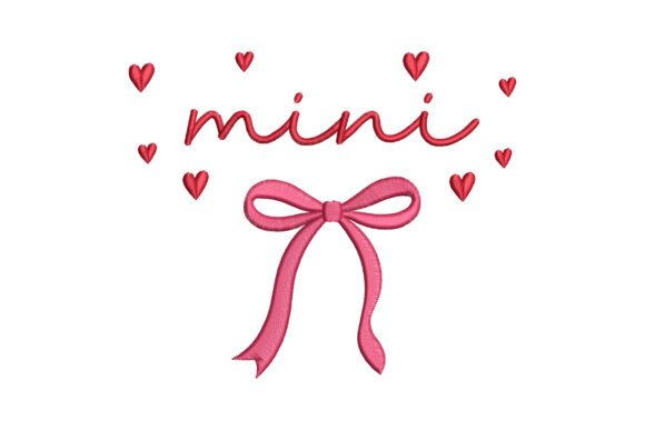 Mini Pink Bow Hearts Script