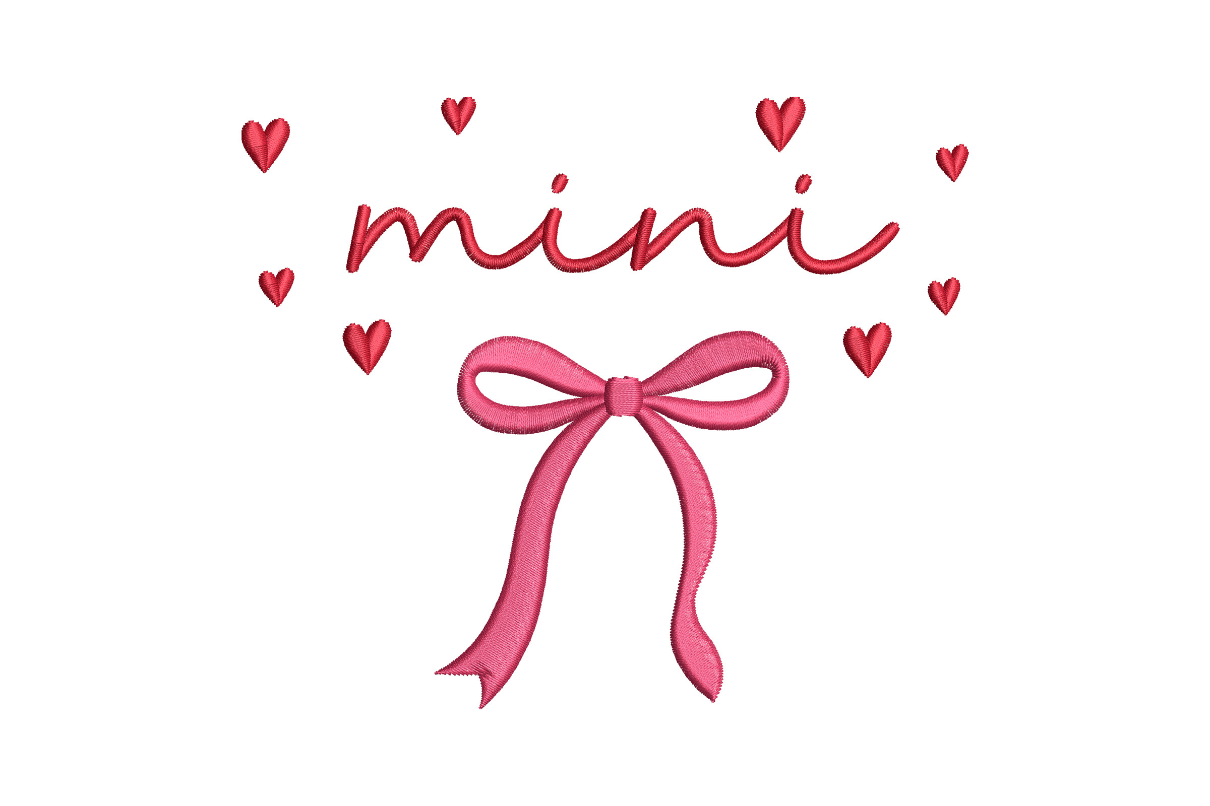 Mini Pink Bow Hearts Script