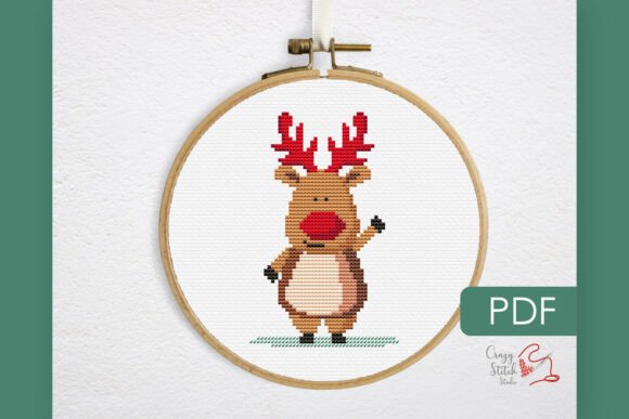 Moose Cross Stitch Pattern, Deer Xstitch