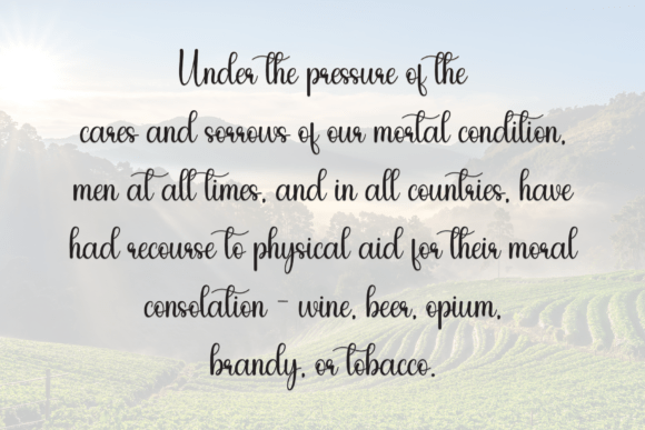 Nature Embroidery Font PNG with transparent background - Preview 5
