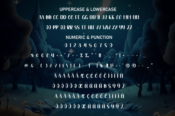 Night Design Font PNG with transparent background - Preview 6