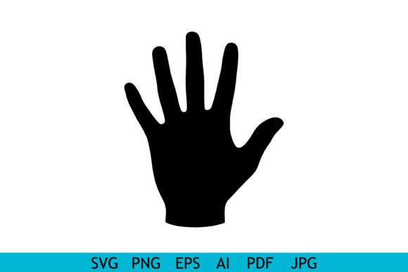 Open Hand Silhouette Icon