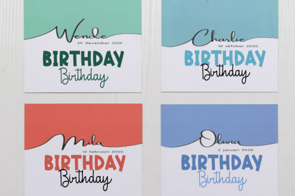 Perfect Holidays Duo Font PNG with transparent background - Preview 1