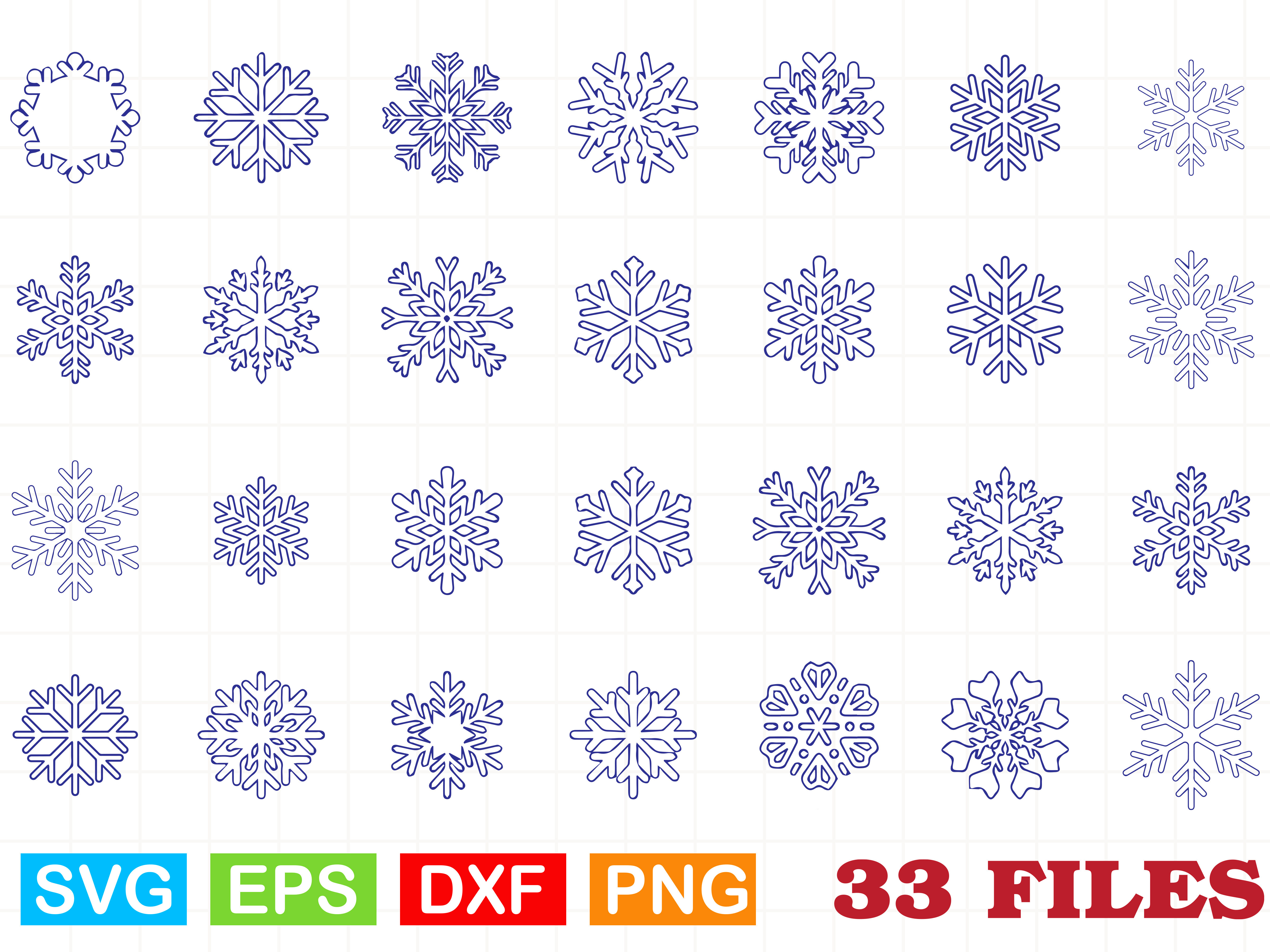Snowflake Outlines Bundle
