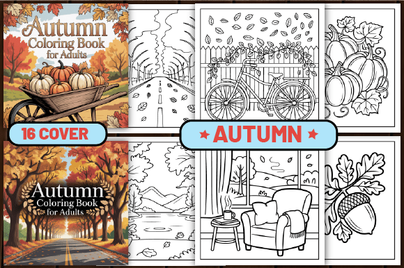 84 Autumn Coloring Pages for Adult