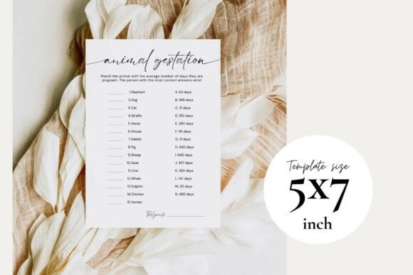 Baby Shower Games Printable Template