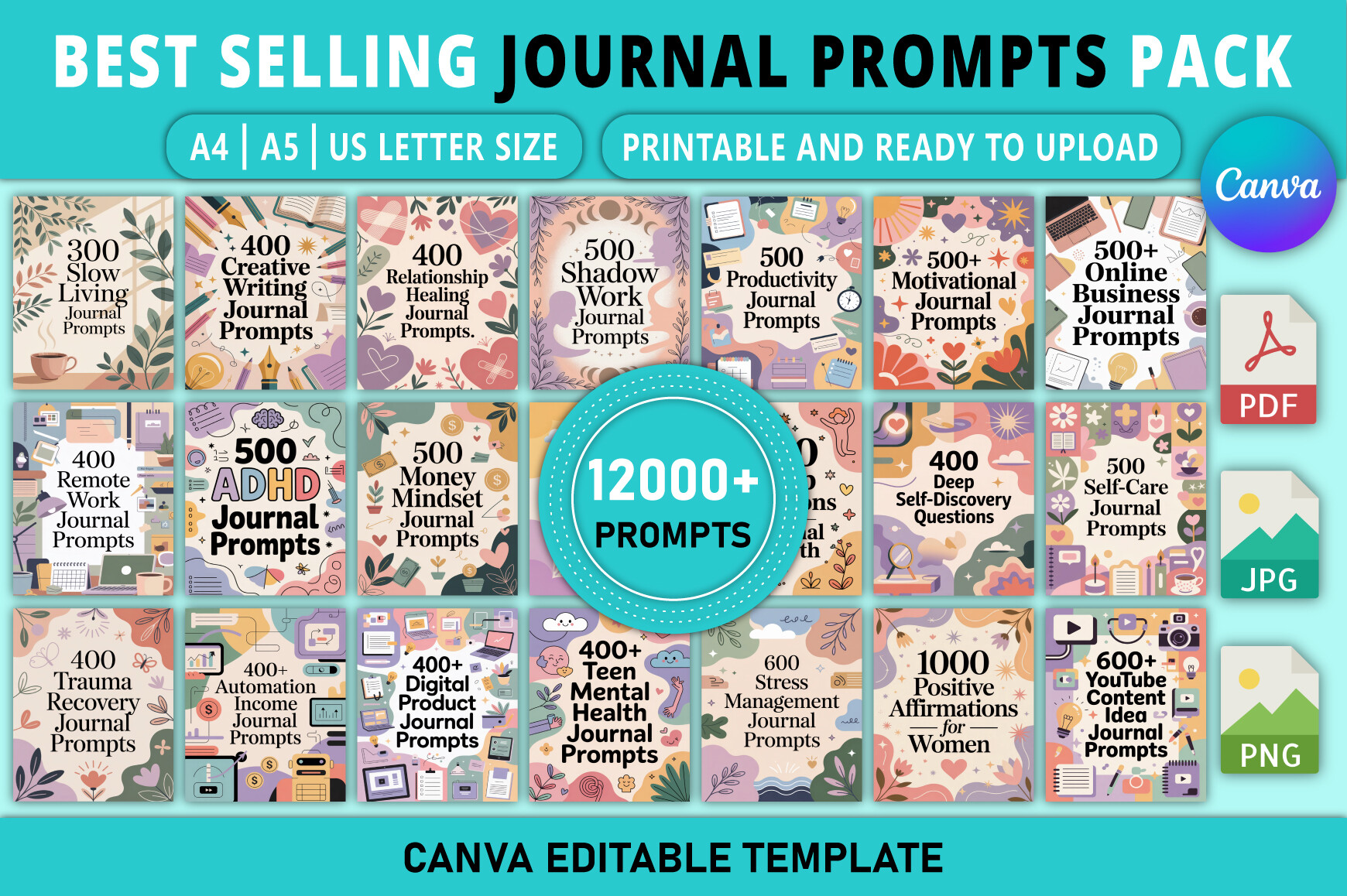 Best Selling Journal Prompts Pack