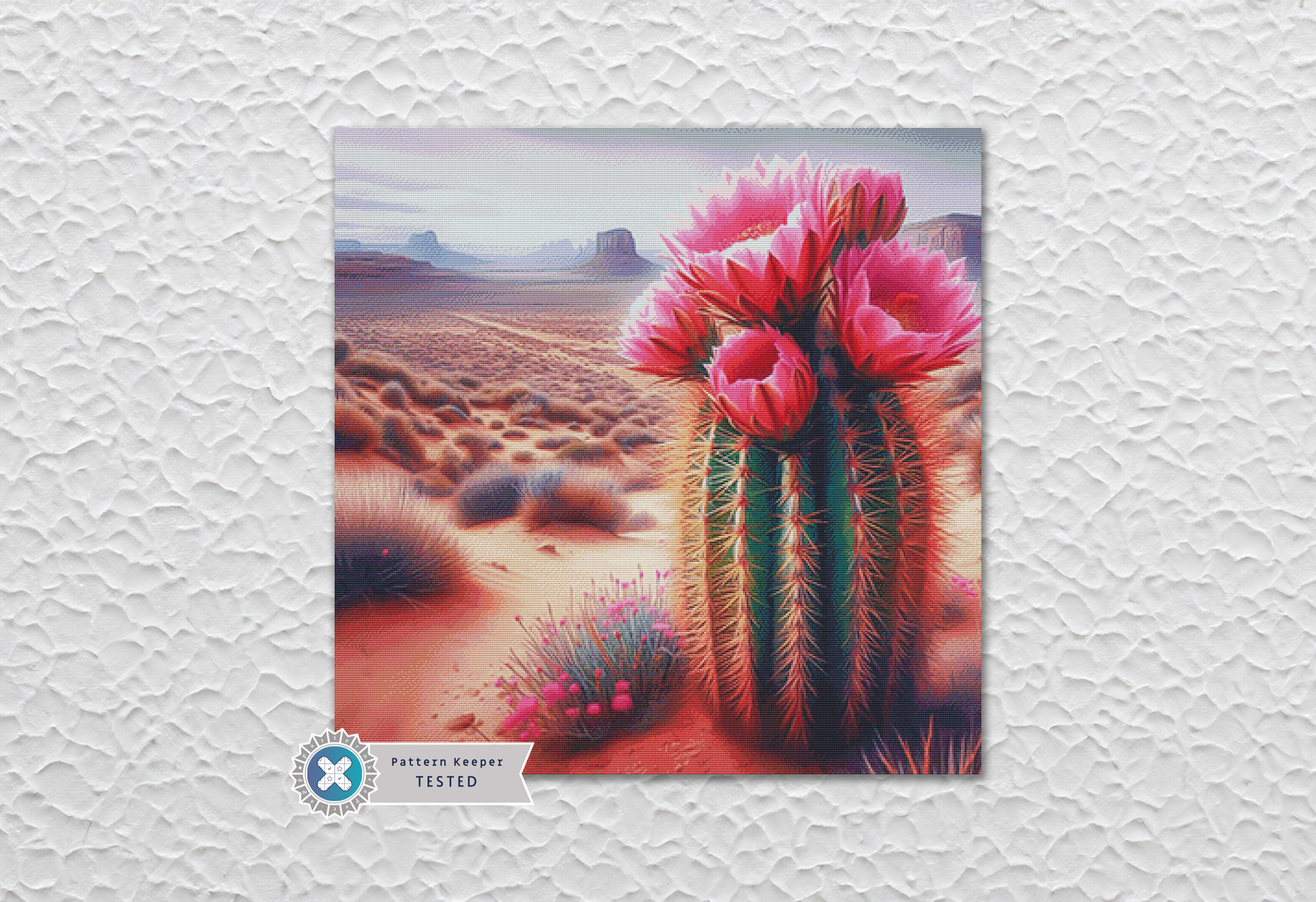 Cross Stitch Pattern PDF Cactus Flower