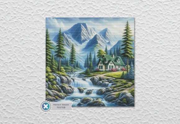Cross Stitch Pattern PDF Mountain House