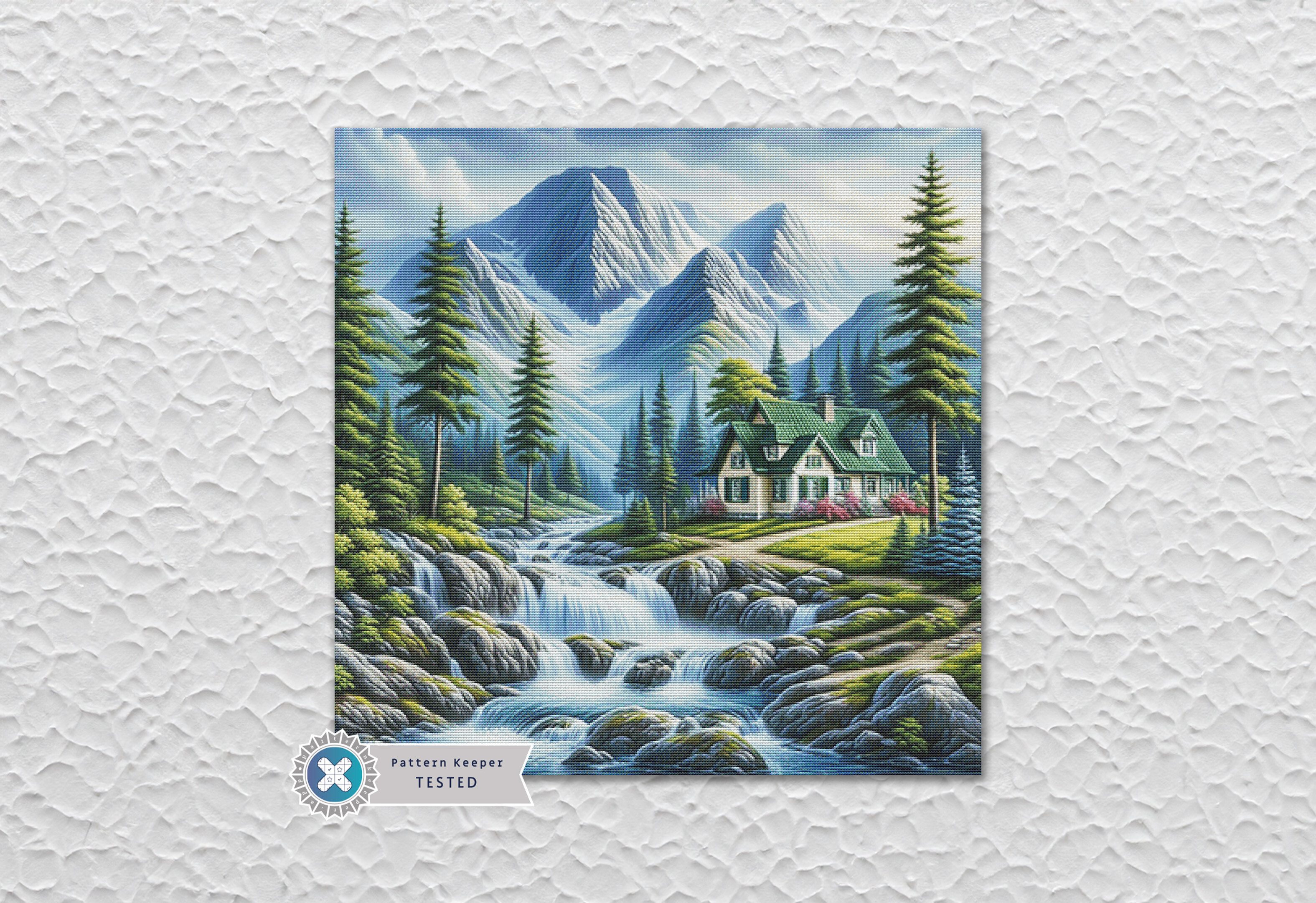 Cross Stitch Pattern PDF Mountain House