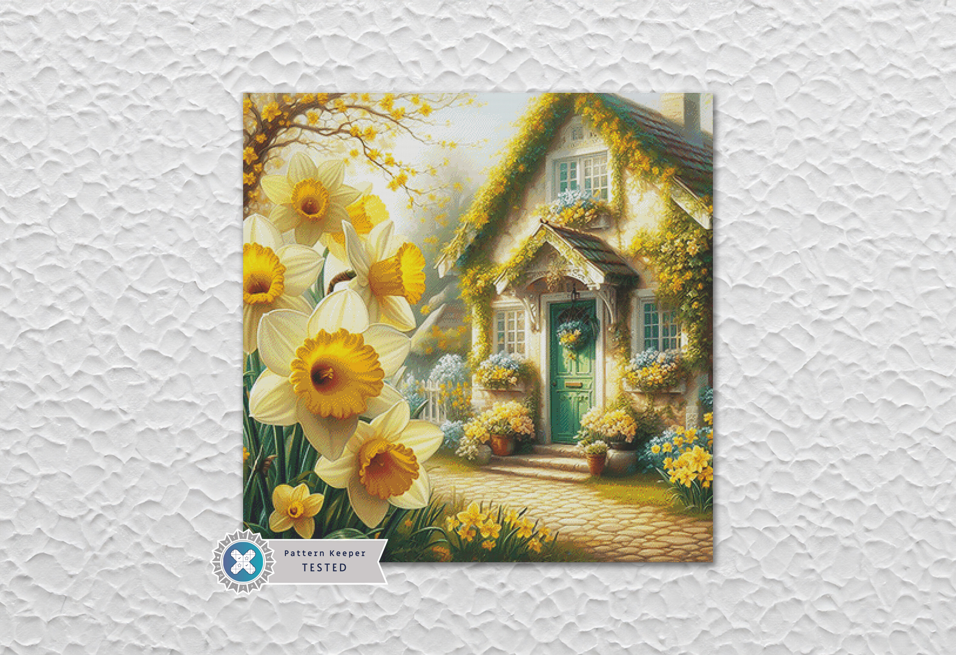 Daffodil House Cross Stitch Pattern PDF